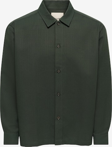 Comfort fit Camicia business 'ONSHansi' di Only & Sons in verde: frontale
