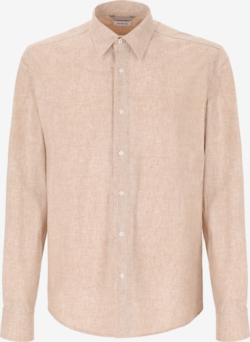 Distretto12 Comfort fit Overhemd 'Scarl' in Beige: voorkant