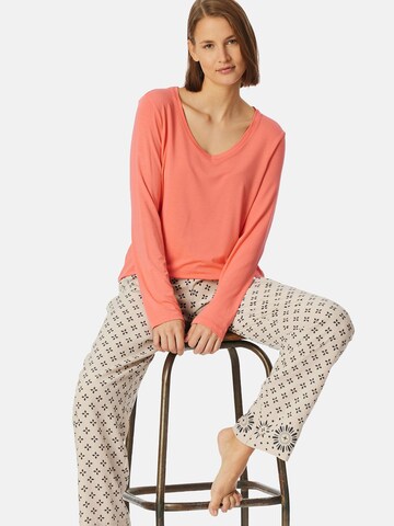 SCHIESSER Slaapshirt ' Mix & Relax ' in Oranje