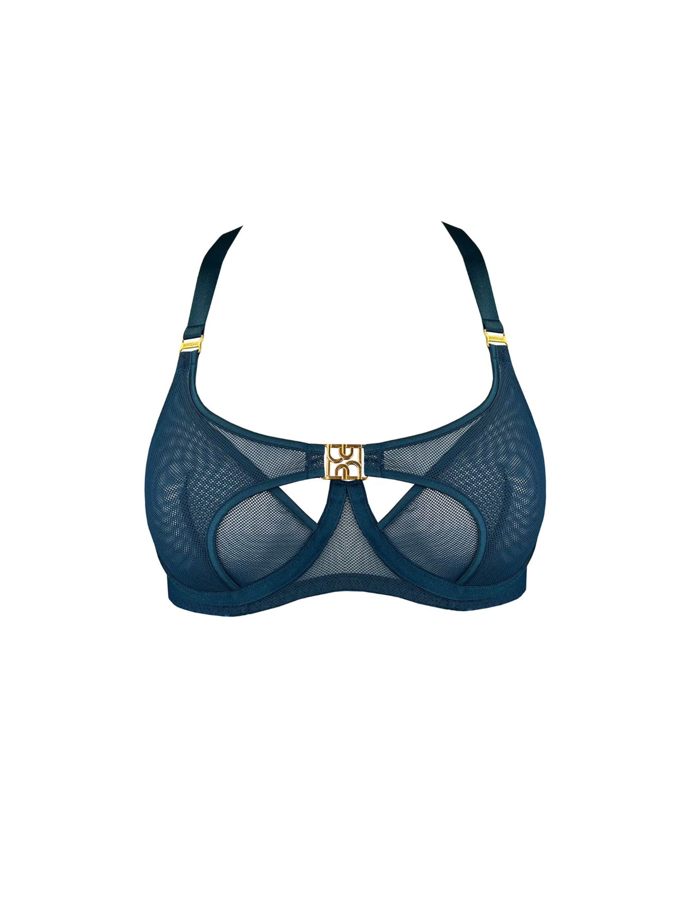 Bordelle Balconette Bra 'Nara' in Blue: front