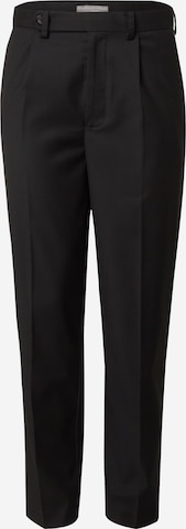 Guido Maria Kretschmer Men Regular Trousers with creases 'Luke' in Black: front