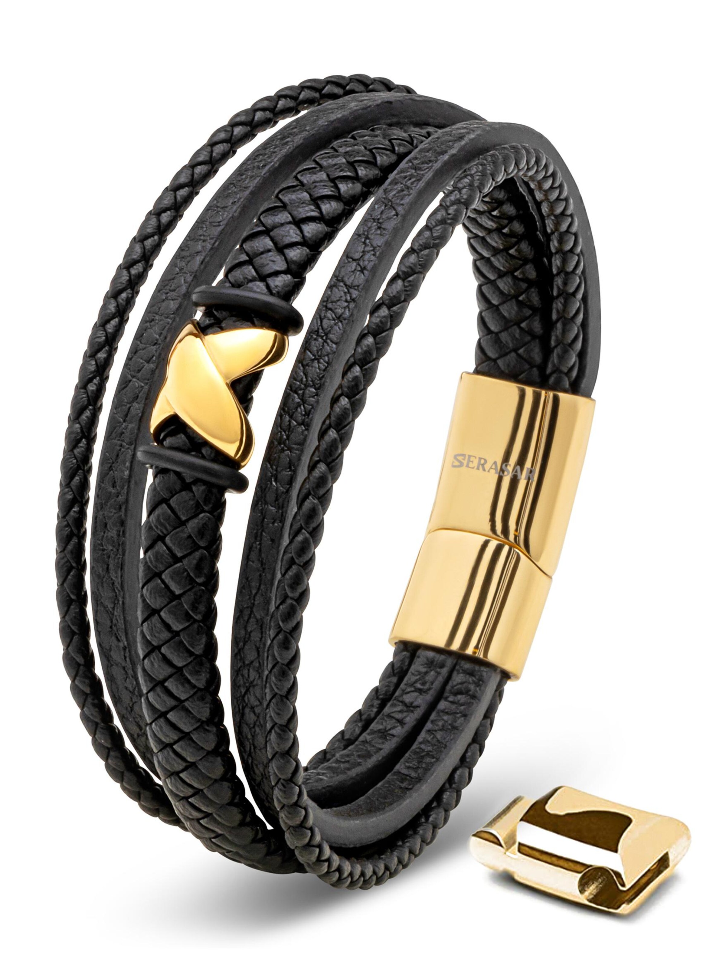 SERASAR Bracelet 'Flake' in Gold: front