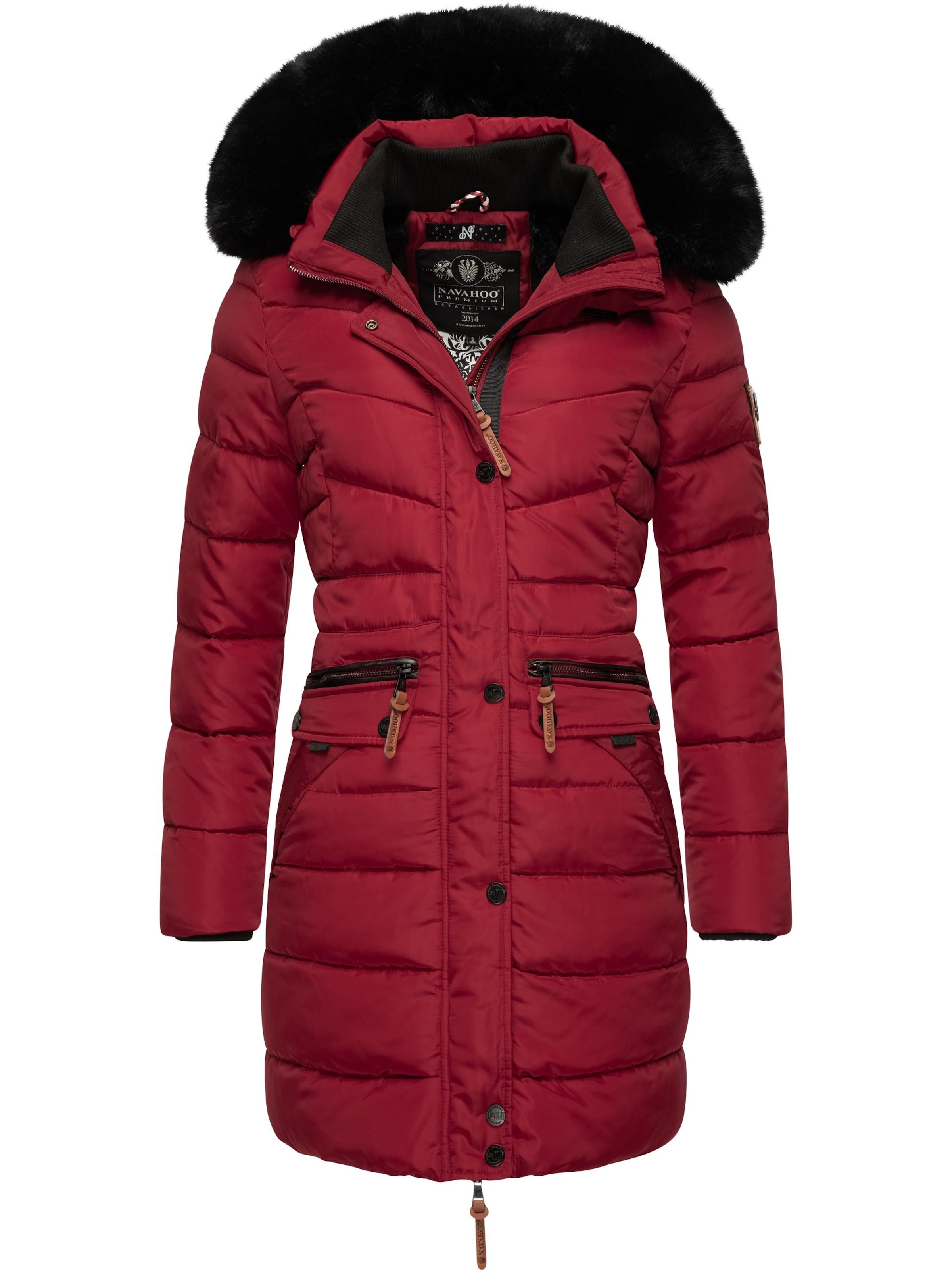 sarkans NAVAHOO Ziemas mētelis 'Paula': no priekšpuses