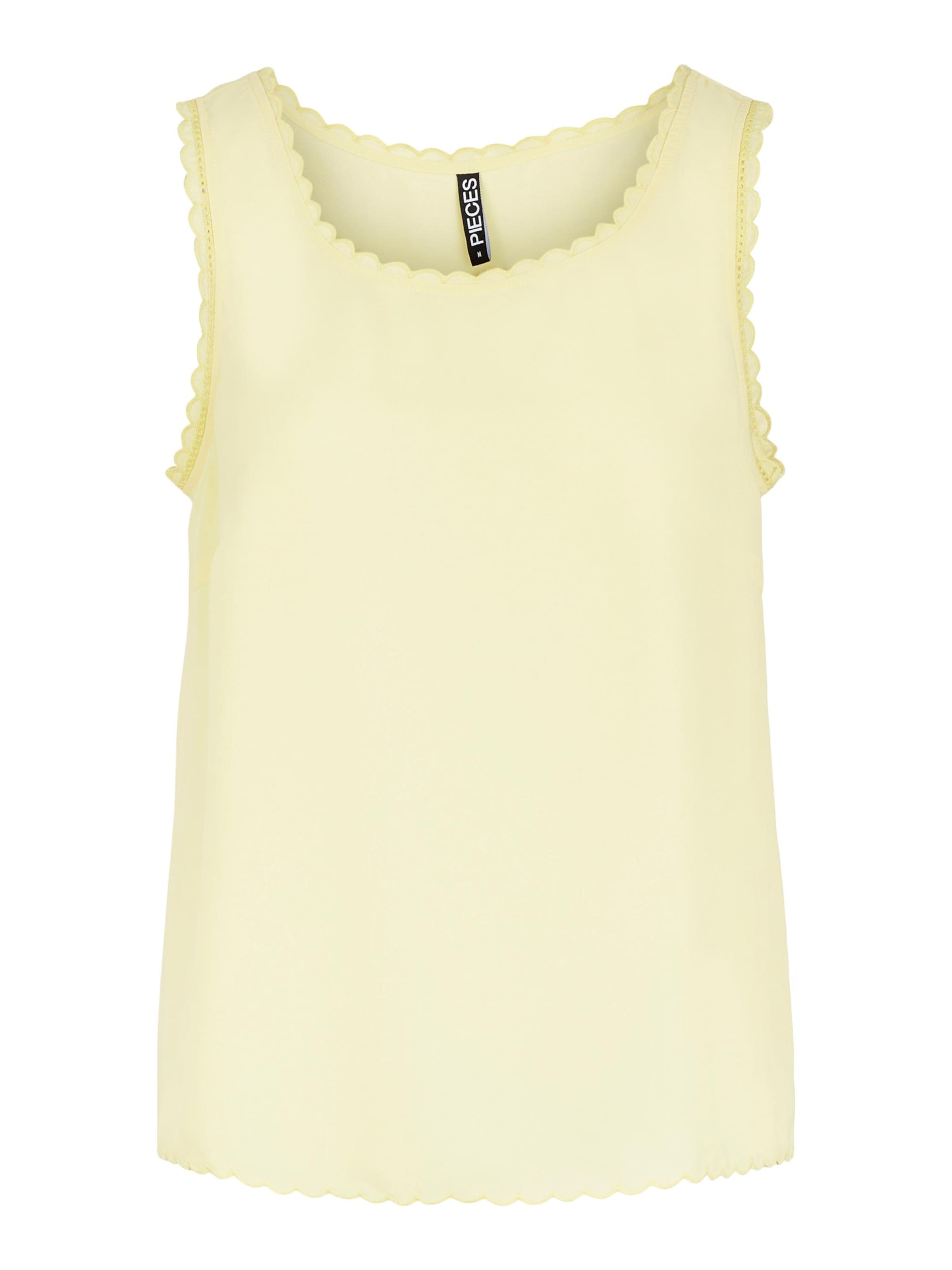 PIECES Top 'Vera' in Yellow: front