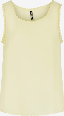 PIECES Top 'Vera' in Yellow: front