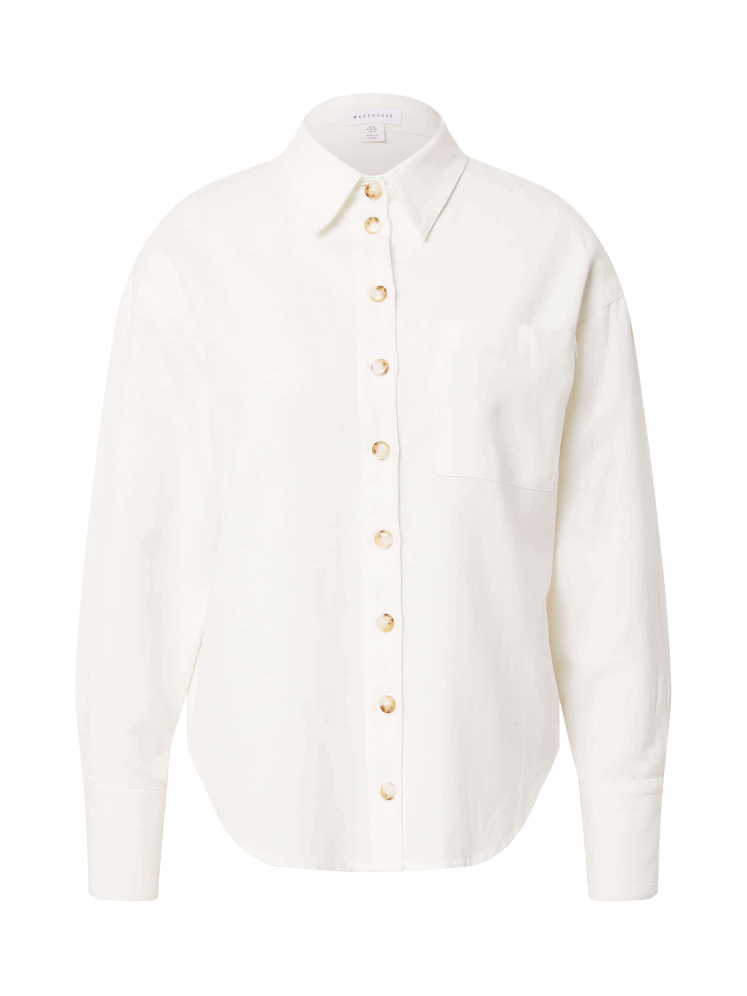 Warehouse Pluus, värv valge: eest vaates