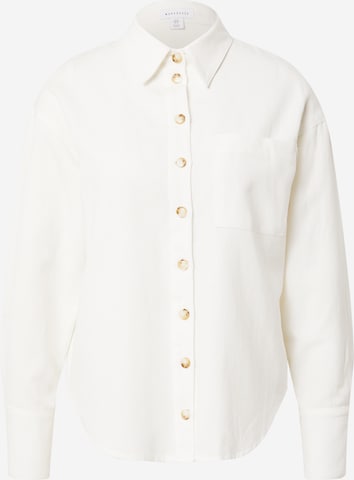 Camicia da donna di Warehouse in bianco: frontale