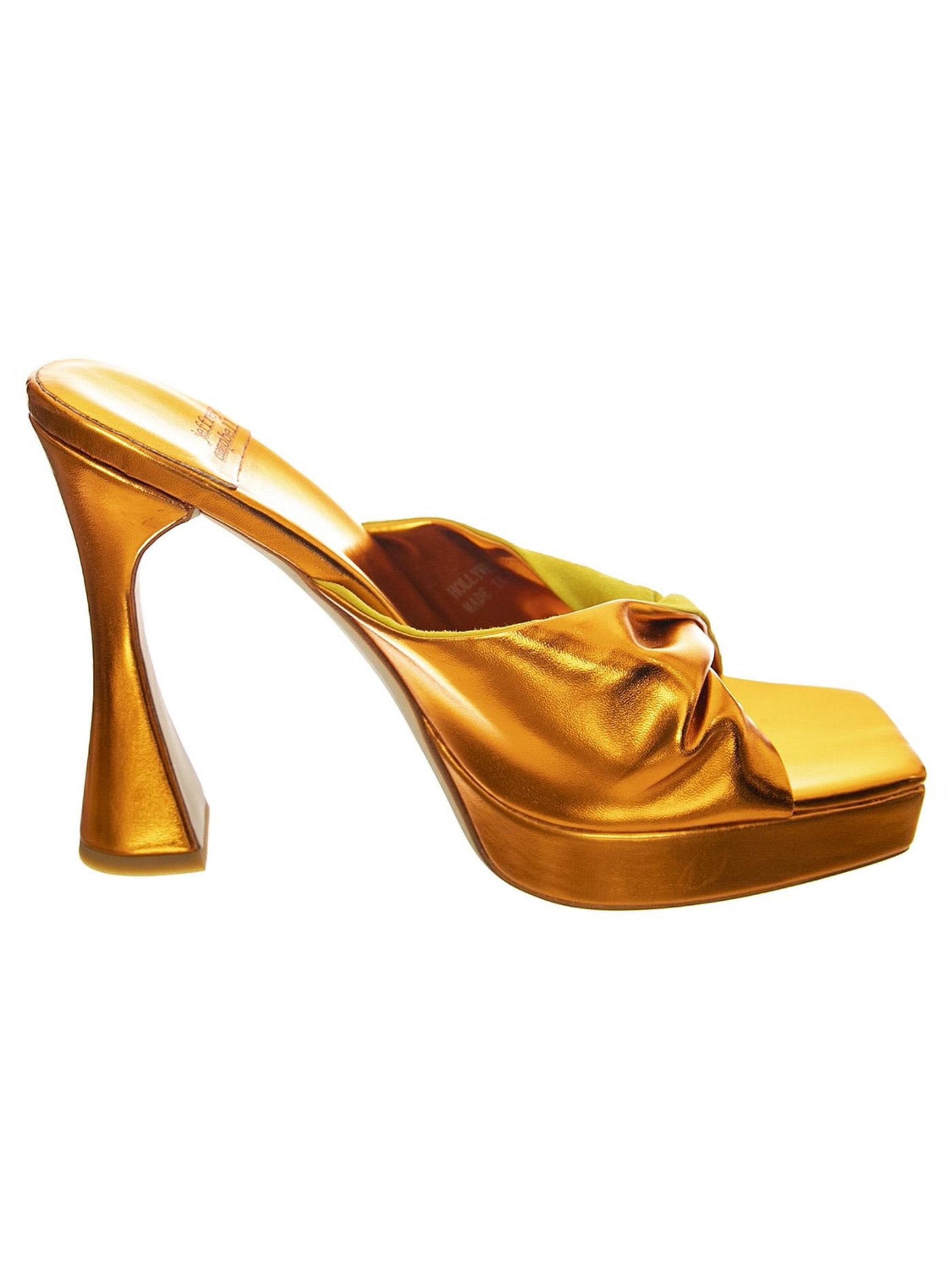 Jeffrey Campbell Sandaler 'W' Hollyweird Yellow Kid Suede and Pu Sandals' i orange