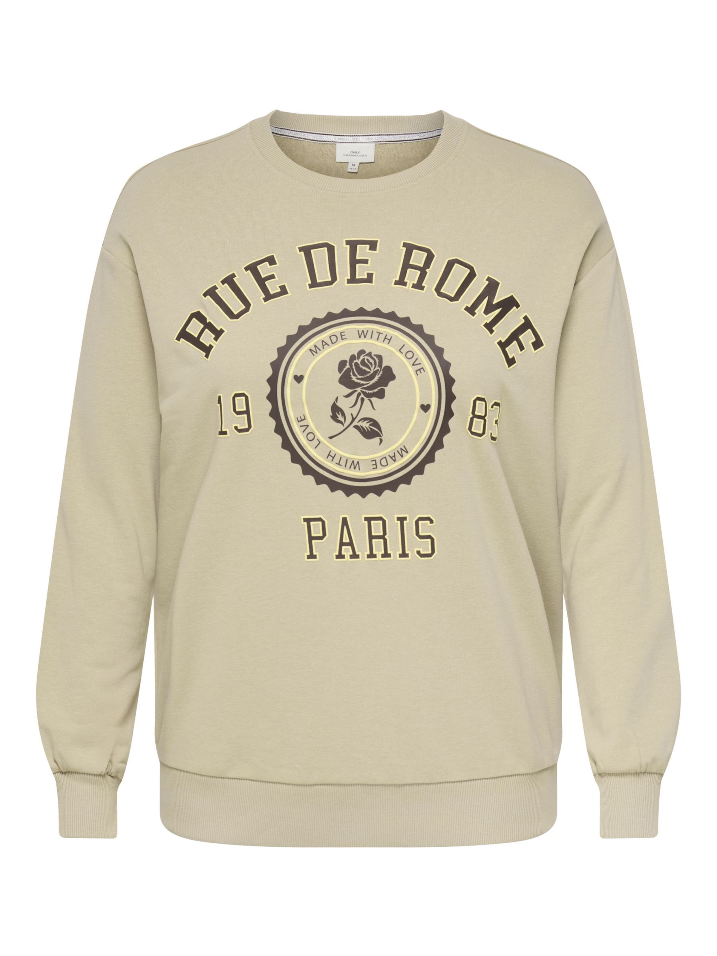 Felpa 'CARWesley' di ONLY Carmakoma in beige: frontale