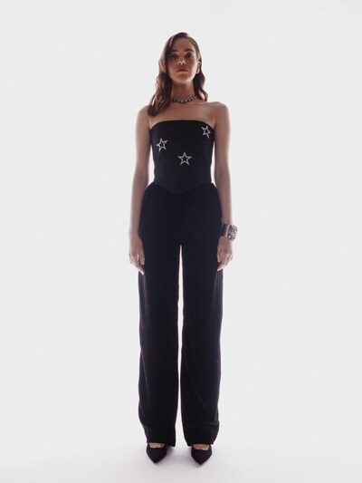 CACTUS THE BRAND Byxa 'Cactus the Brand, Pantaloni eleganti conici, Alb, S' i 38 i svart, Produktvy