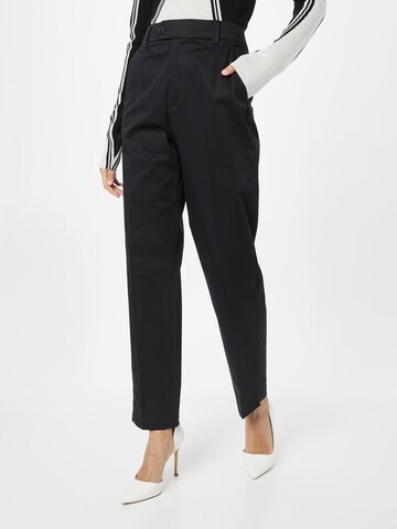 ESPRIT Regular Pleated Pants in Black: front