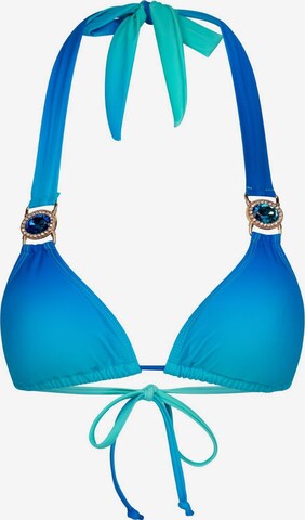 Moda Minx Trojúhelníková Horní díl plavek 'Club Tropicana' – modrá: přední strana
