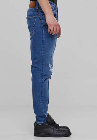 2Y Premium Tapered Jeans in Blau