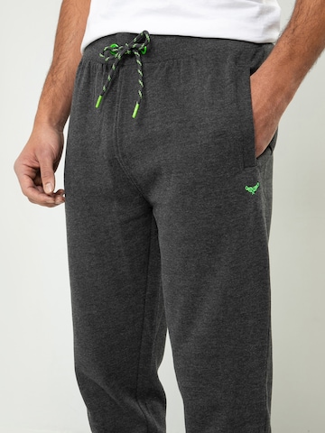 Threadbare Tapered Hose 'Trifoliate' in Grau