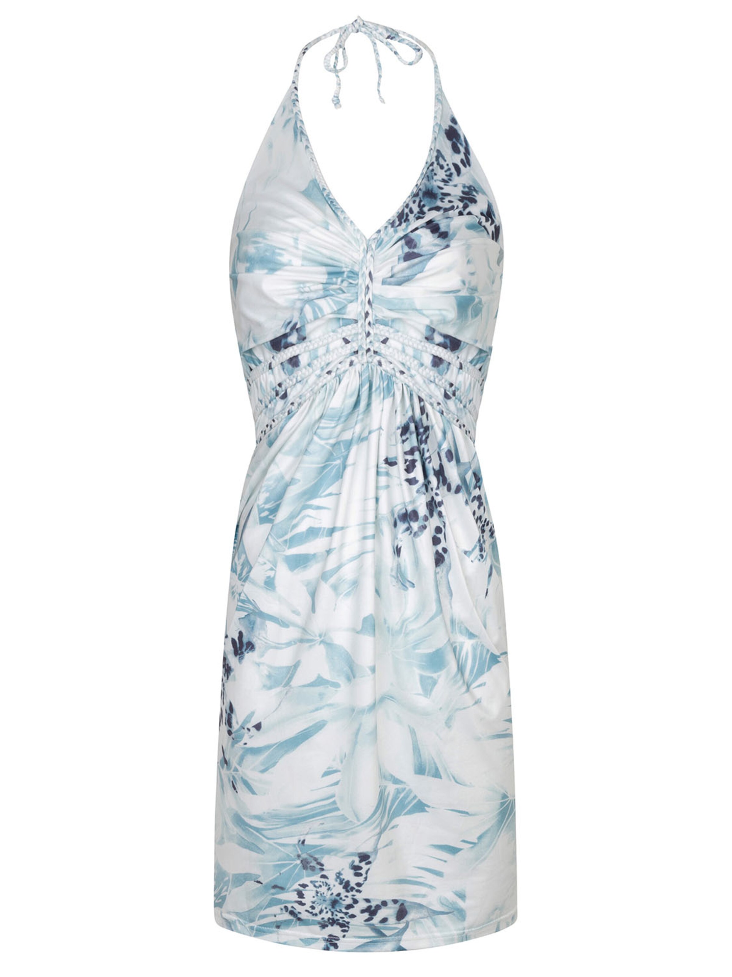 Chic by Lirette Jurk 'Short halter dress Chikitu' in Blauw: voorkant