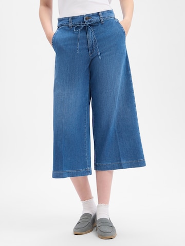 Wide Leg Jean ' Wendy ' MAC en bleu : devant