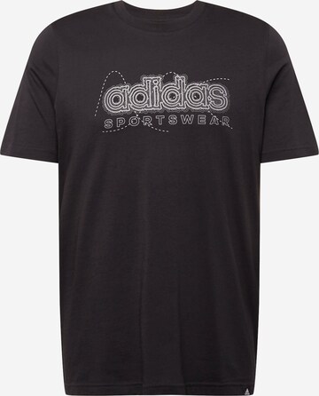 ADIDAS SPORTSWEAR Функциональная футболка в Черный: спереди