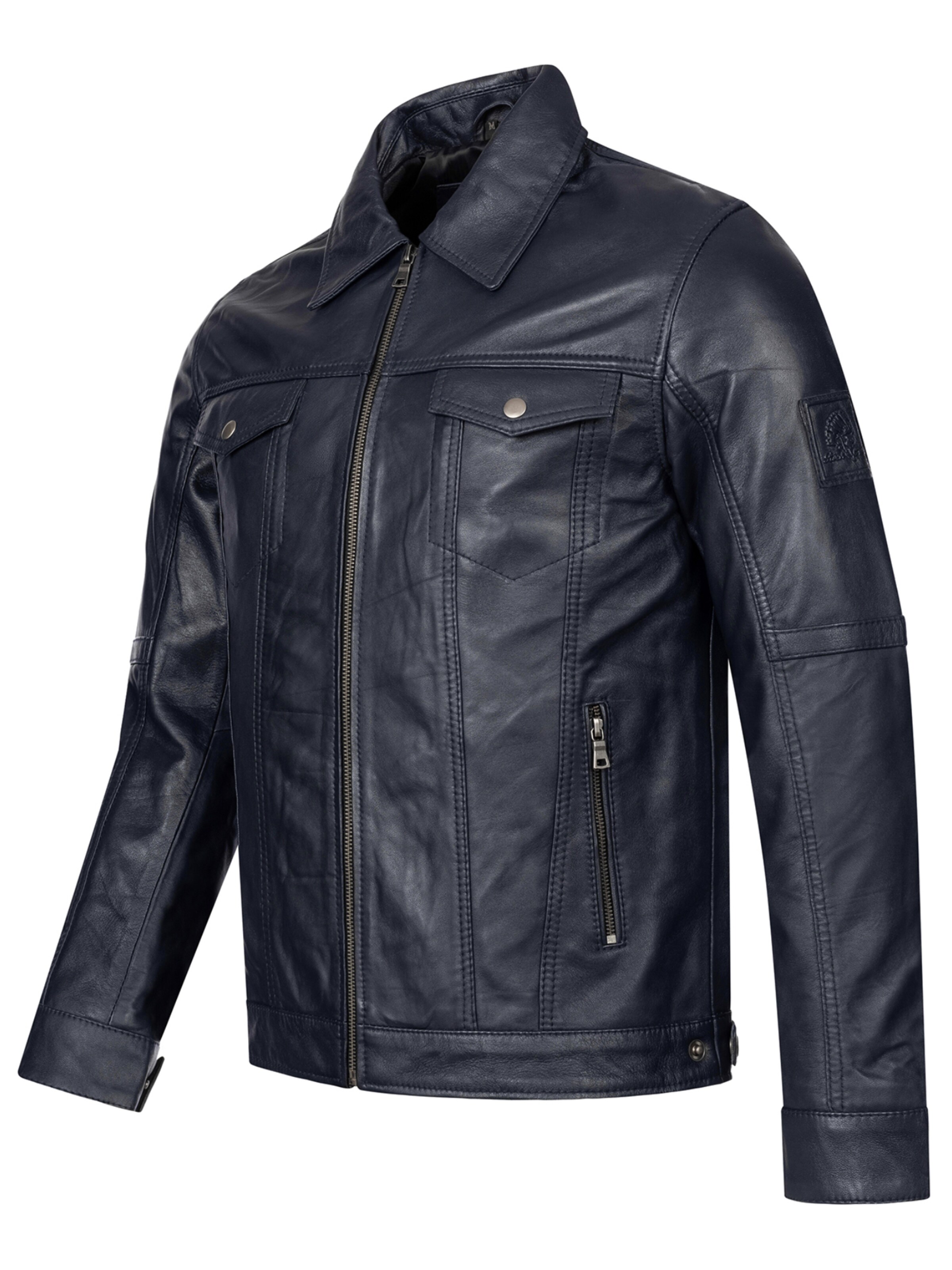 Rock Creek Lederjacke in Blau