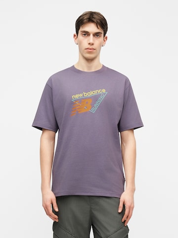 new balance Футболка 'Classic' в Лиловый: спереди