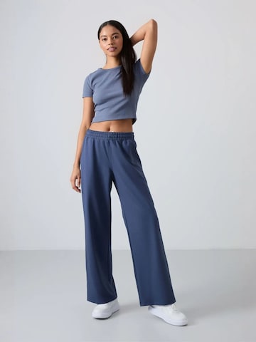 Tommy Life Wide Leg Jogginghose in Blau