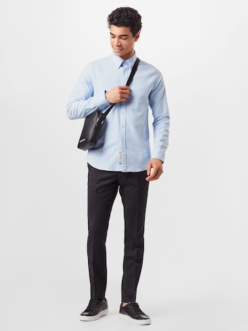 La Martina Slim fit Button Up Shirt in Blue