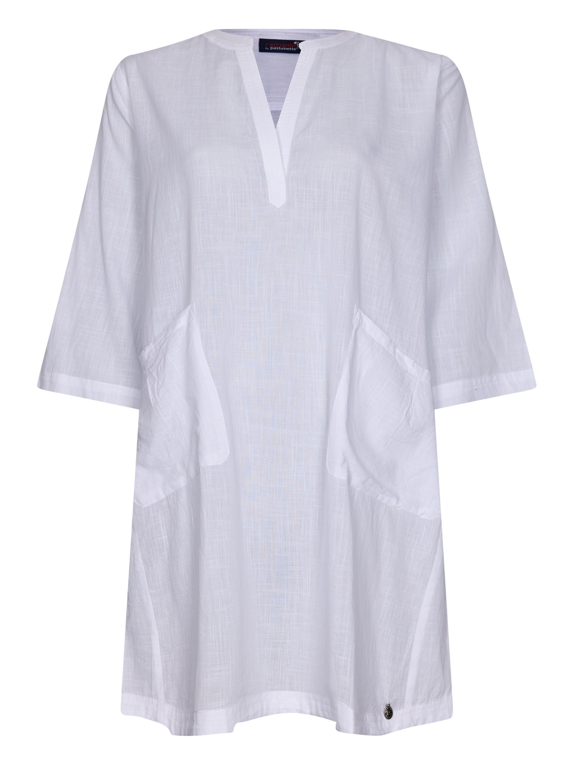 Rebelle Beach Dress in White: front