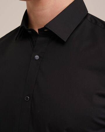 WE Fashion - Ajuste estrecho Camisa en negro