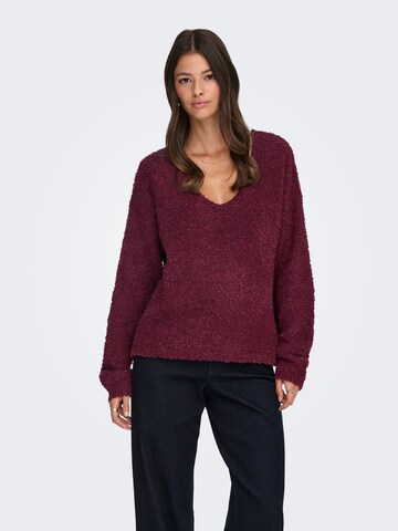 JDY Sweater 'JDYBitten' in Red: front