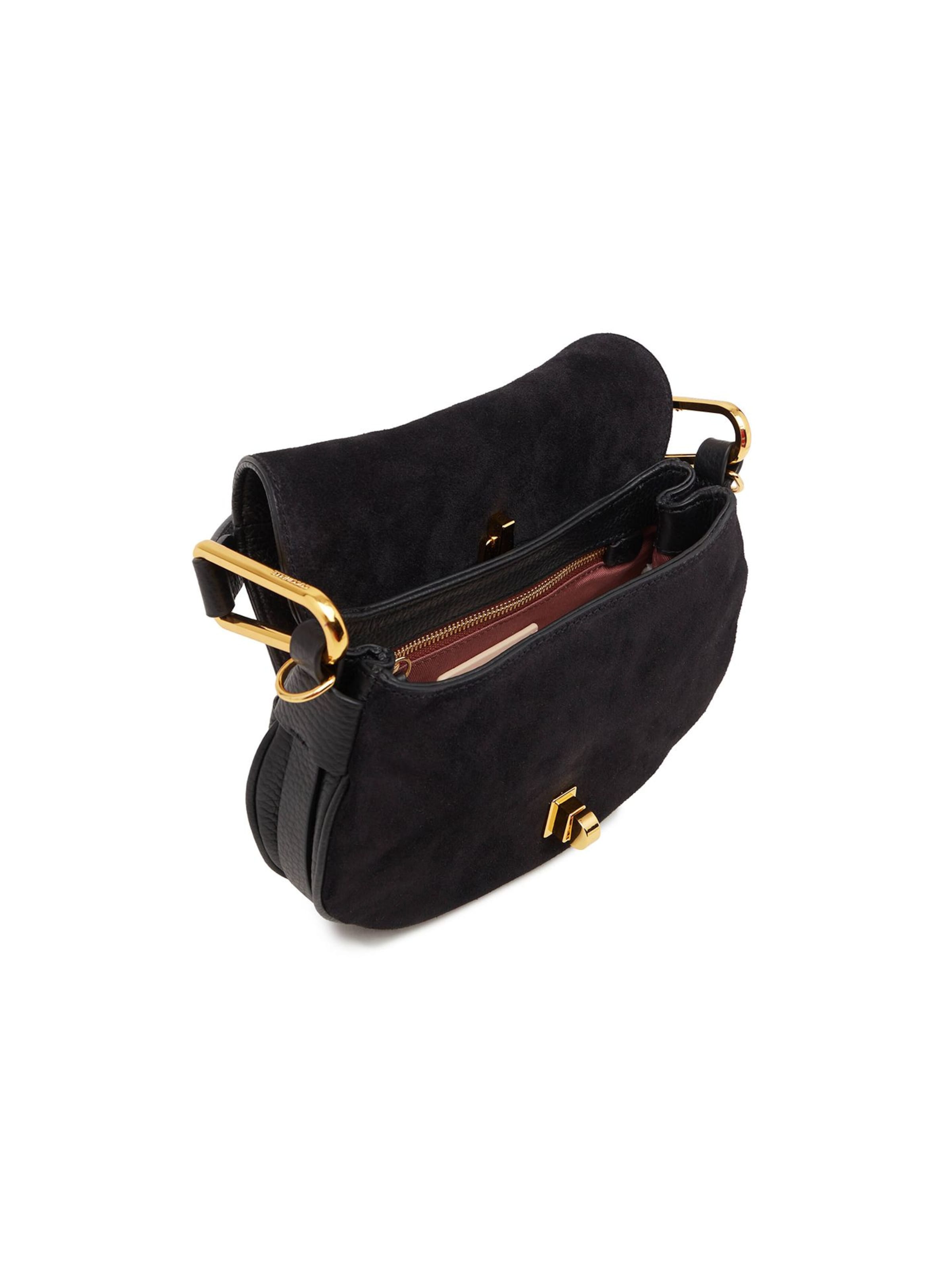 Coccinelle - Bolso de hombro 'Handbag Suede Leather/Grained Leather' en negro