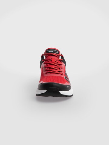 CAMP DAVID Logo-Sneaker im Jacquard-Design in Rot