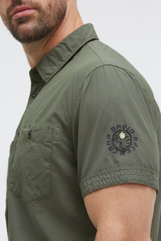 CAMP DAVID Regular fit Button Up Shirt in Green