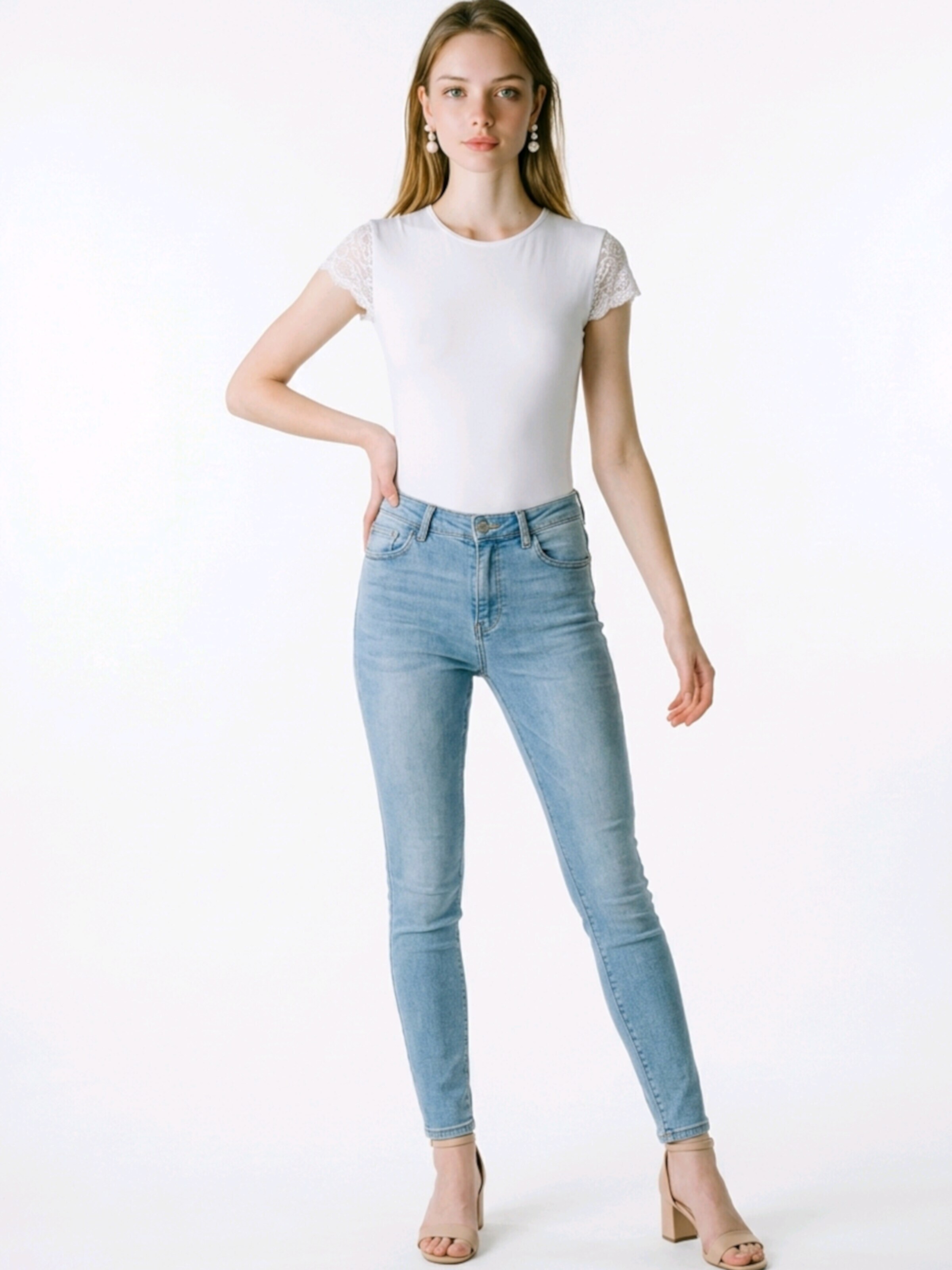 Evoni Shirt bodysuit in White