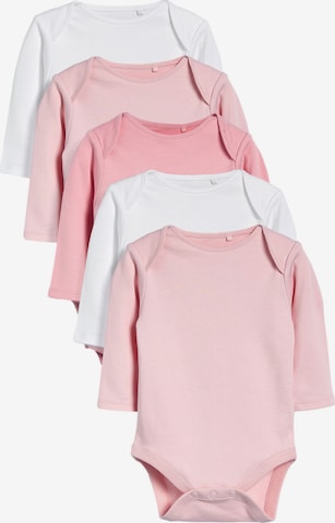 Next Бебешки гащеризони/боди в розово: отпред