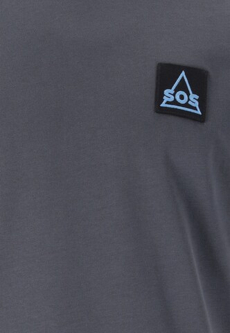 SOS Shirt 'Big Wood' in Blau