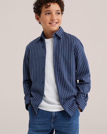 Coupe regular Chemise WE Fashion en bleu : devant