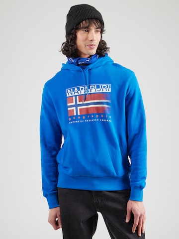 NAPAPIJRI Sweatshirt 'B-KREIS' in Blauw: voorkant