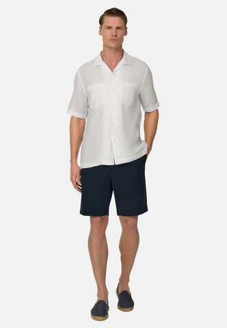 Boggi Milano Regular Bandplooibroek in Blauw