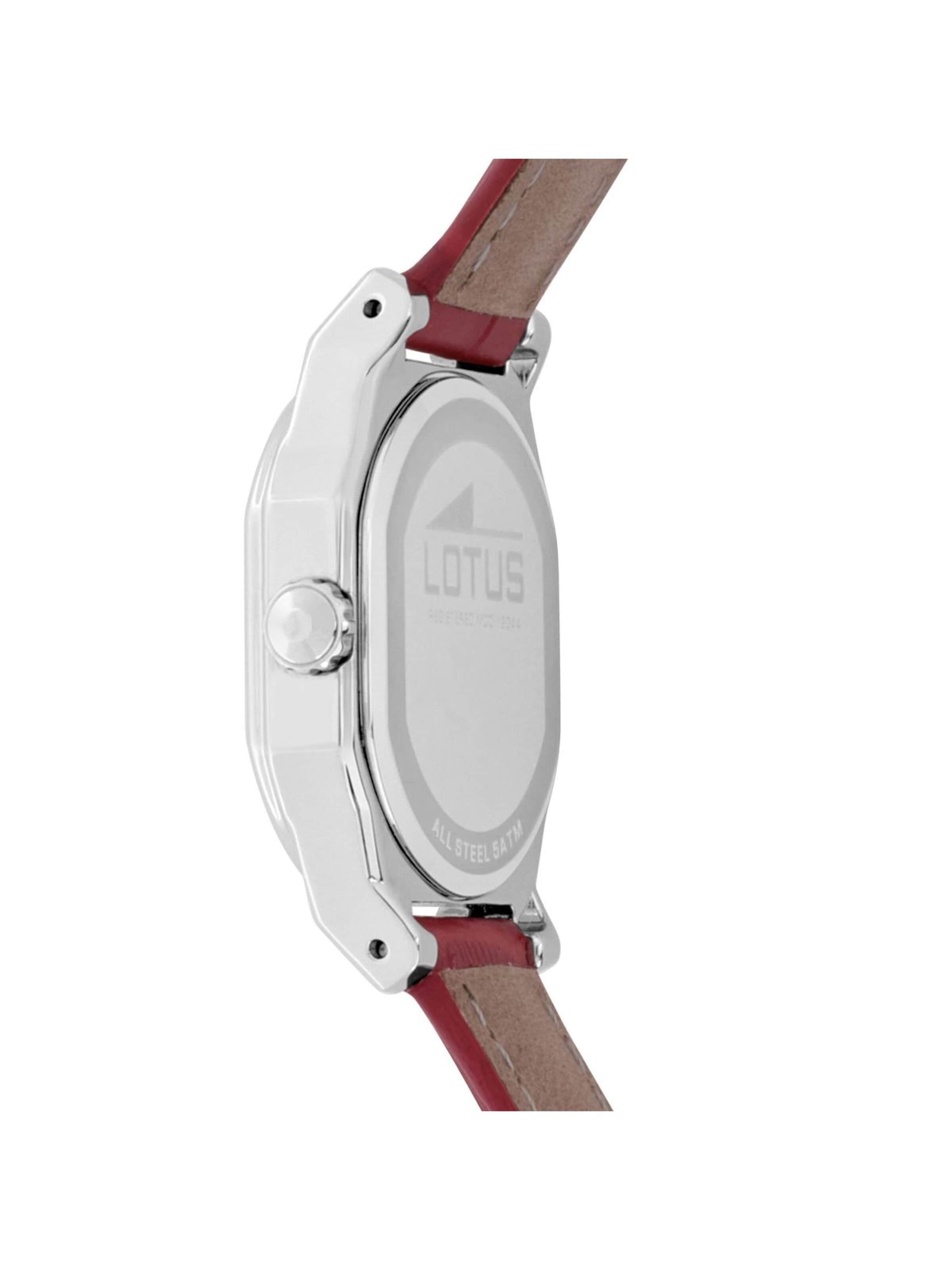 Montre à affichage analogique Lotus en rouge