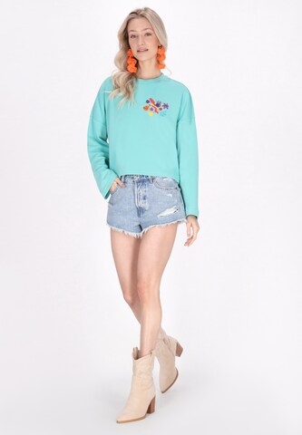 IZIA Sweatshirt 'Boho' in Green