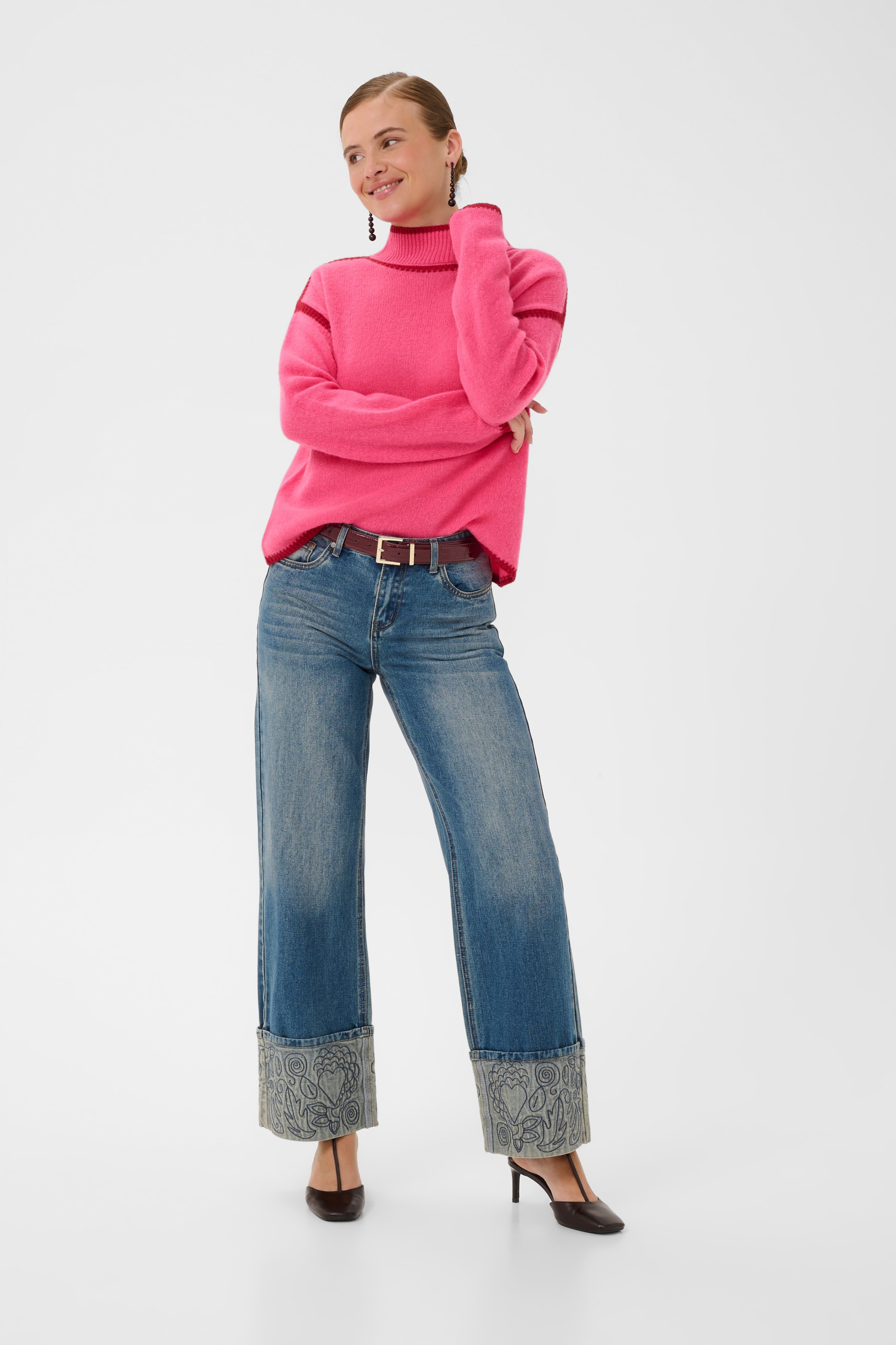 CULTURE Pullover in Pink