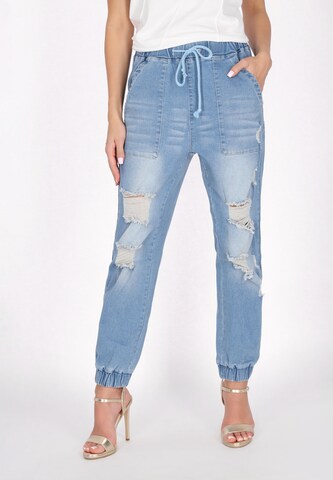 faina - Tapered Vaquero 'Fashion Look' en azul: frente