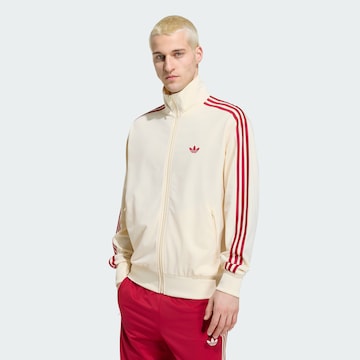 ADIDAS ORIGINALS Sweatjacka 'Firebird' i beige: framsida