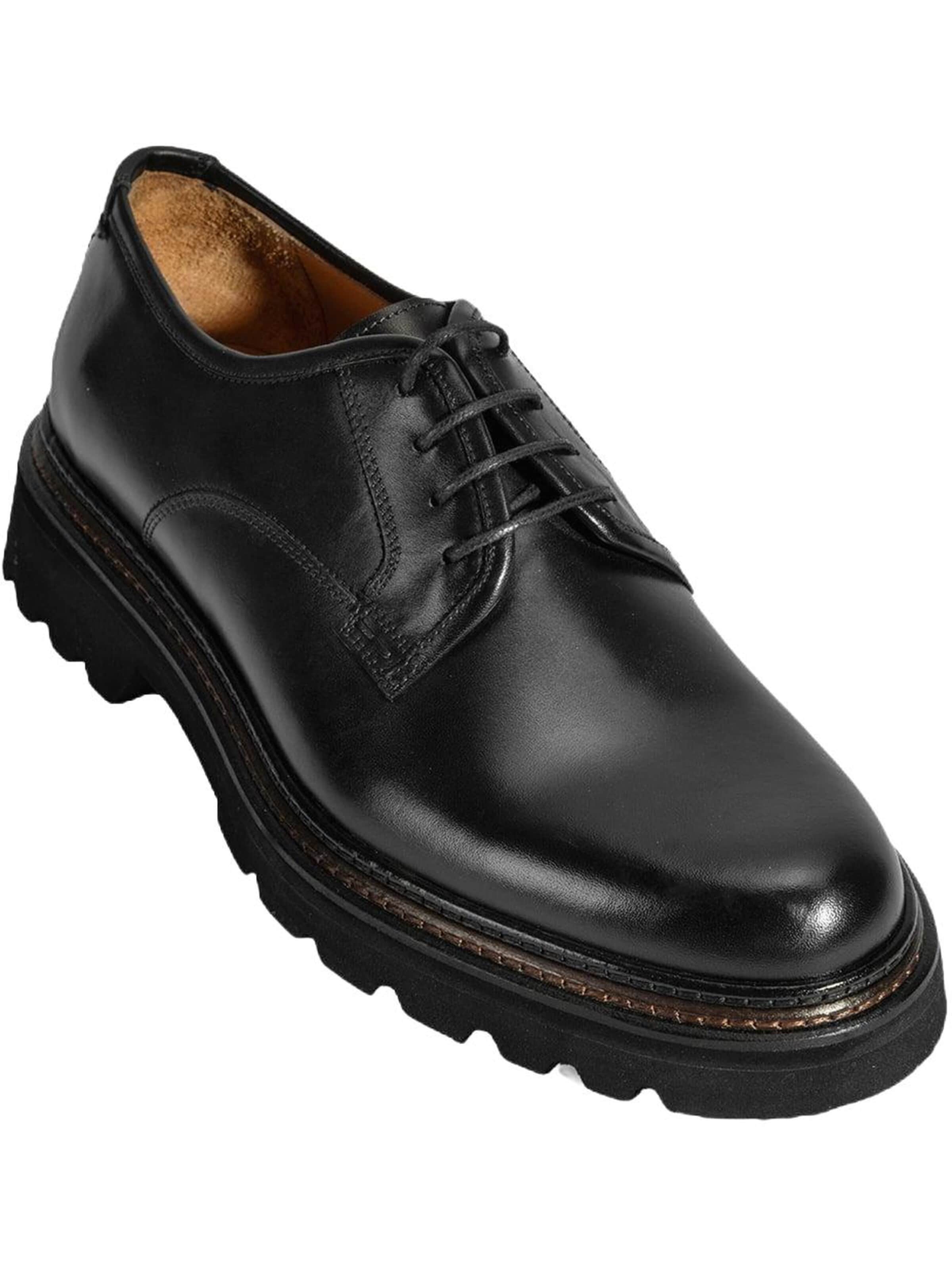 Desa - Zapatos con cordón 'Lässige Spitze' en negro: frente