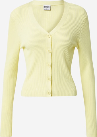 Urban Classics Knit Cardigan in Yellow: front