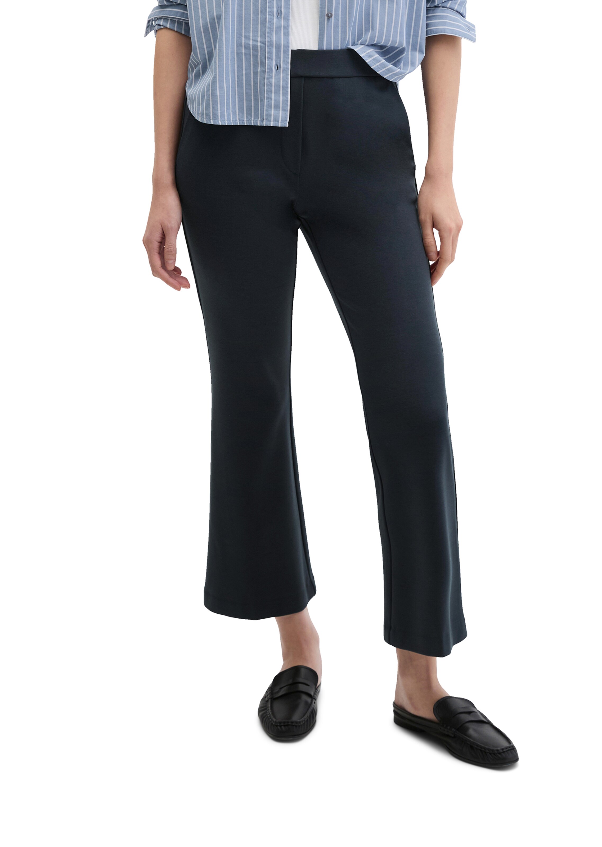 Marc O'Polo Flared Broek 'Marthe' in Blauw: voorkant