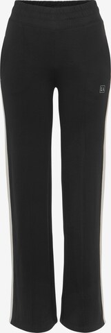 Regular Pantalon de sport LASCANA ACTIVE en noir : devant