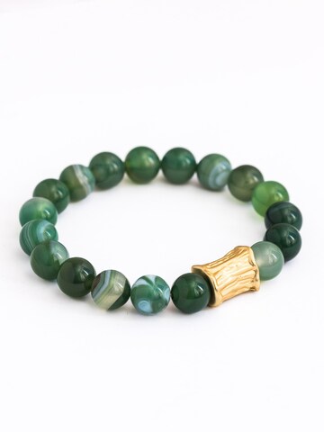 Secret Stones Armband 'Agate Aura' in Grün: Vorderseite