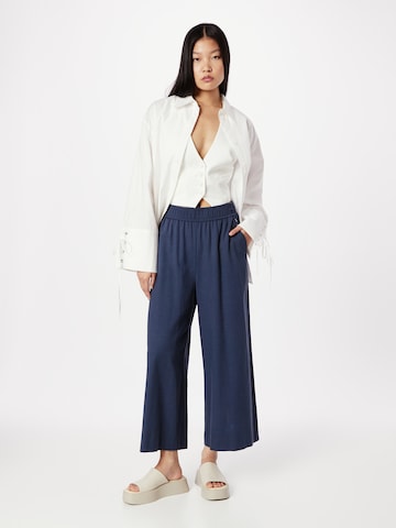 COMMA Wide leg Broek in Blauw