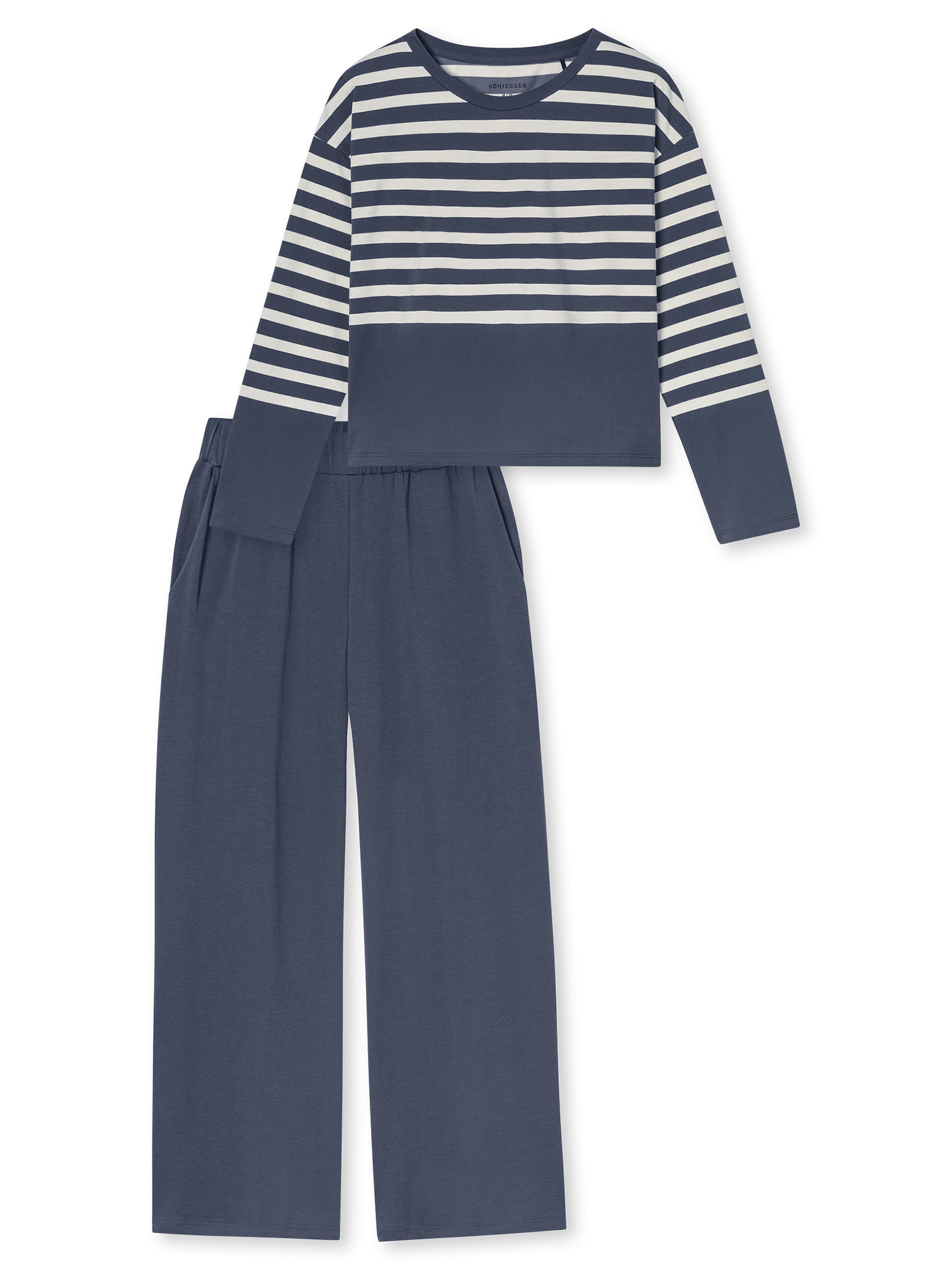 Pyjama ' Casual Nightwear ' SCHIESSER en bleu : devant
