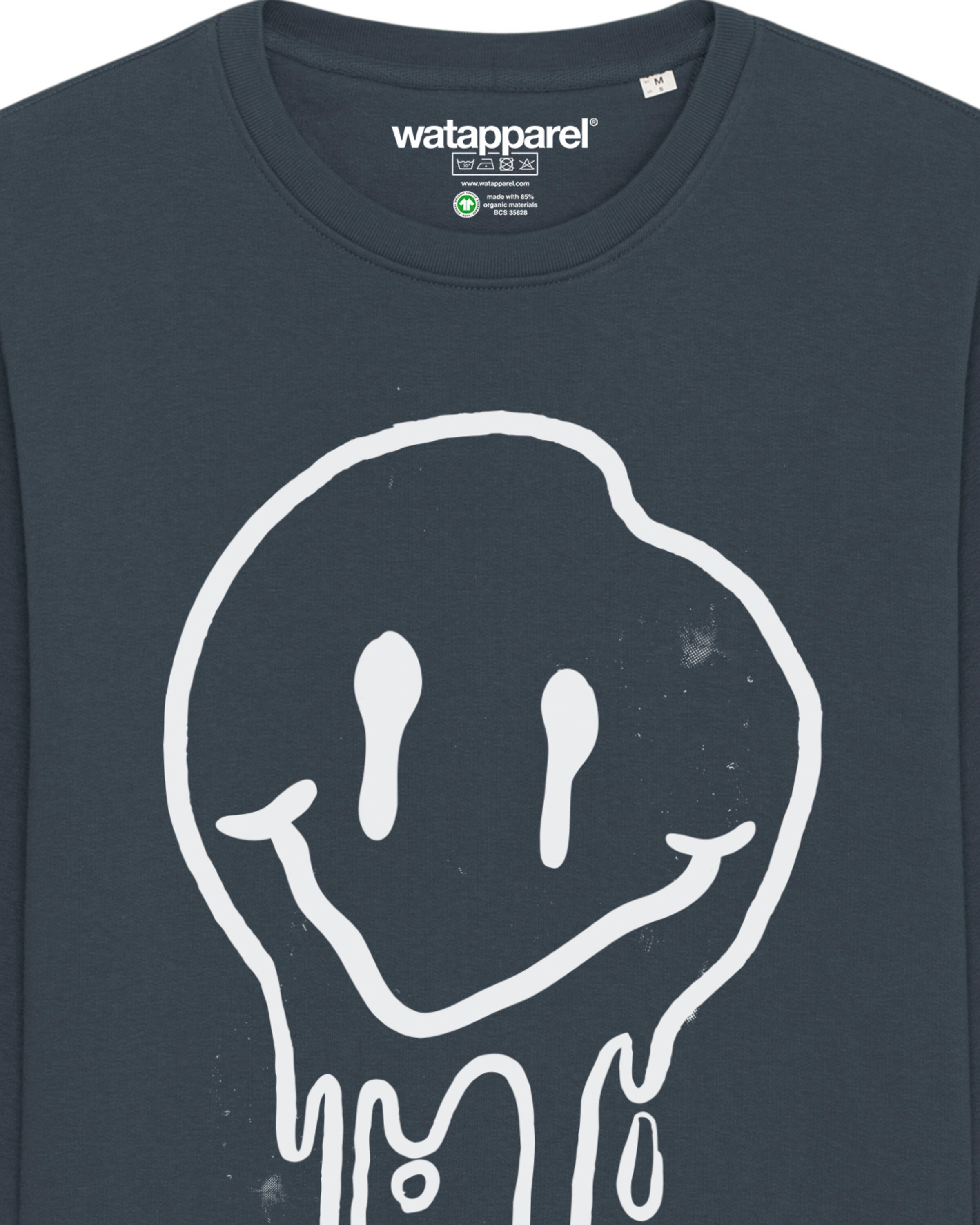 Sweat-shirt ' Smiley ' Watapparel en gris